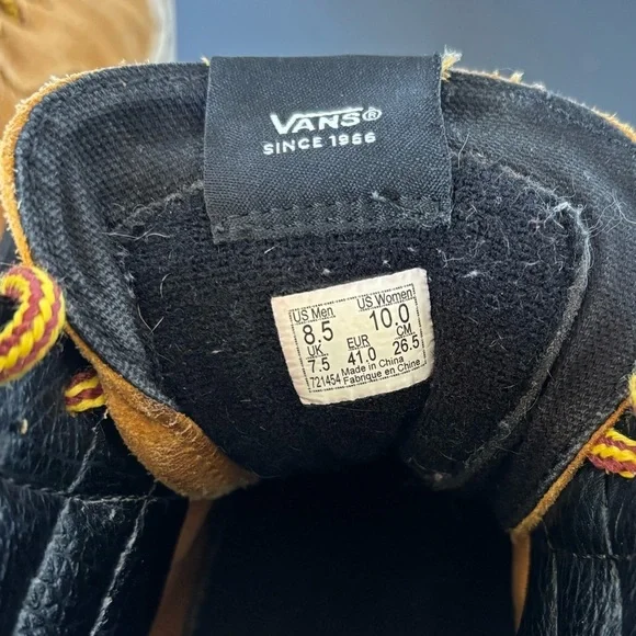 Vans Sk8 Hi Pro Wheat Brown Suede Skate Shoes Sneakers Mens Size 8.5 Womens 10 - Picture 11 of 15